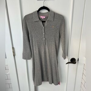 Lily Pulitzer cashmere sweater dress with optional cashmere belt. Sz S EUC